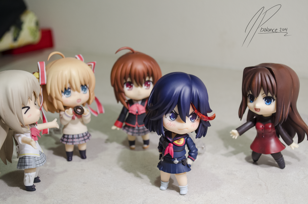 Looks like Ryuko is a little shy around her new friends~