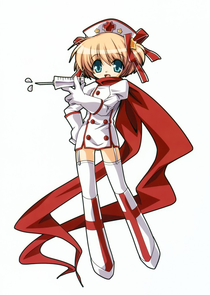 moe 89542 hinoue_itaru kamikita_komari key little_busters! nurse thighhighs